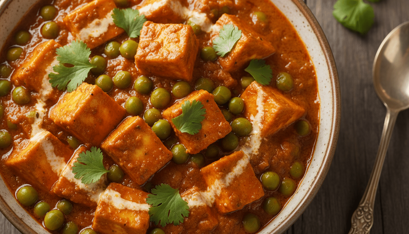 recipe for paneer mutter
